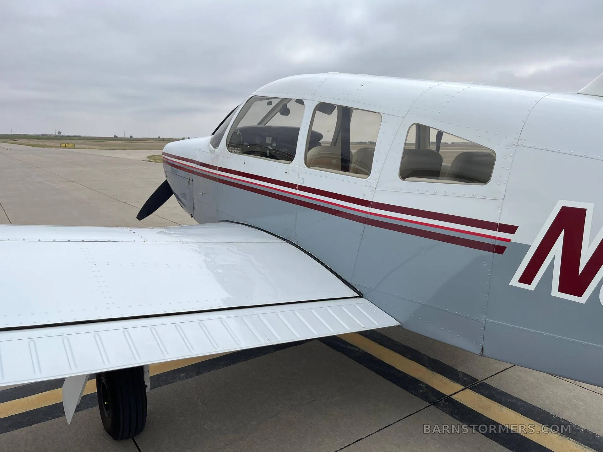 Exterior view of a 1975 Piper.