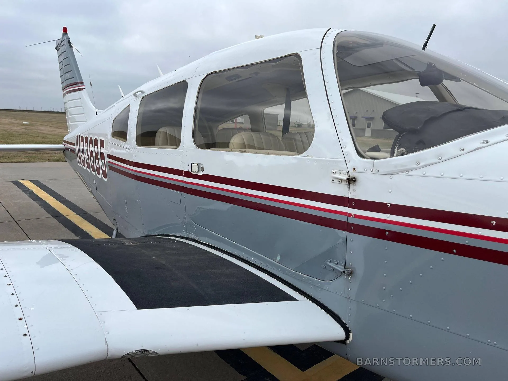 Exterior view of a 1975 Piper.