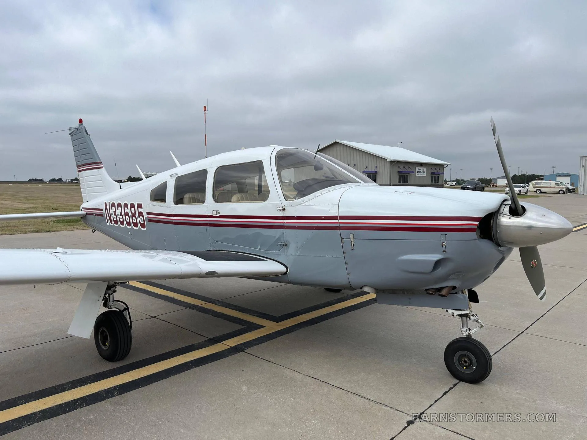 Exterior view of a 1975 Piper.
