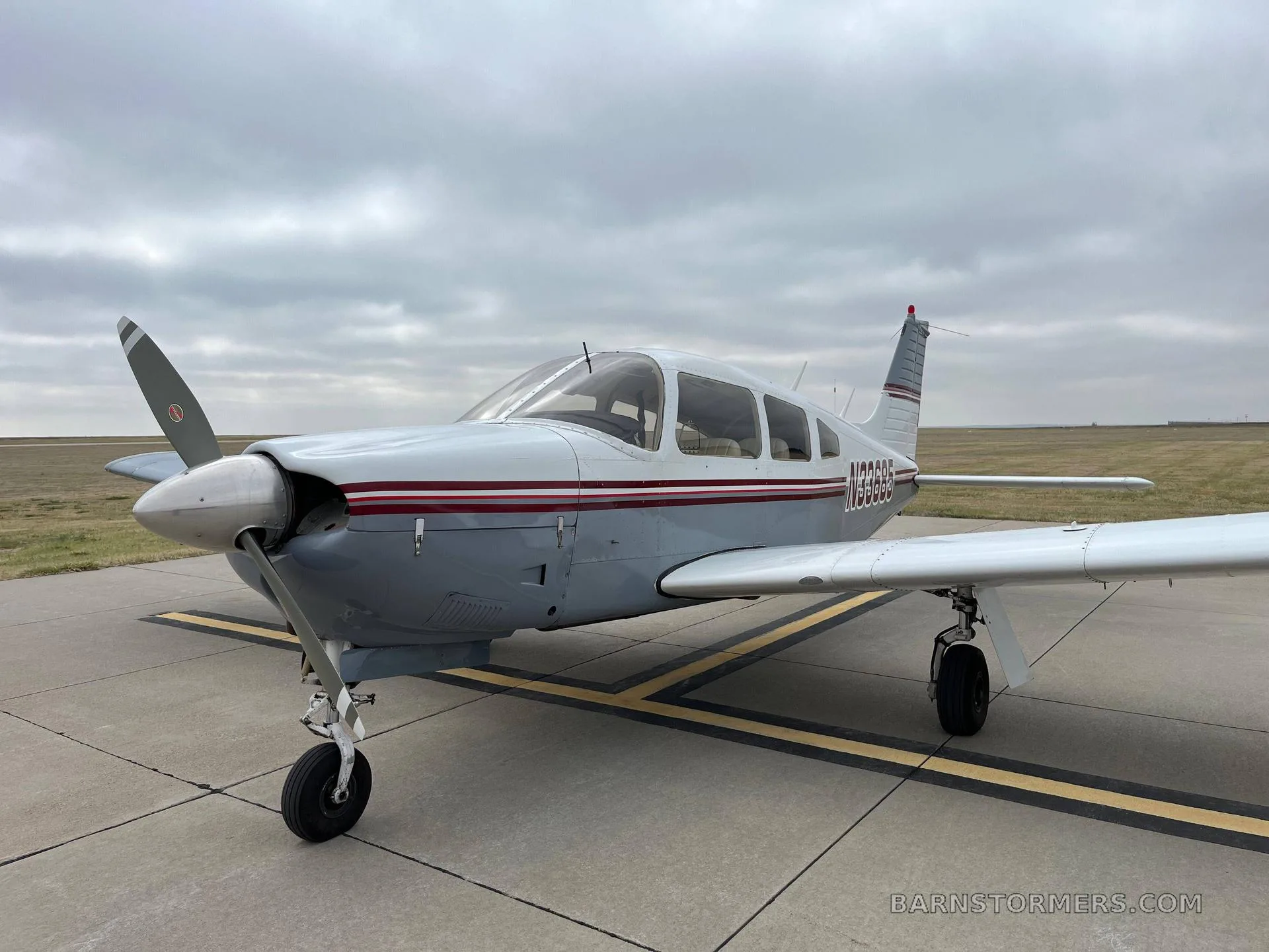 Exterior view of a 1975 Piper.