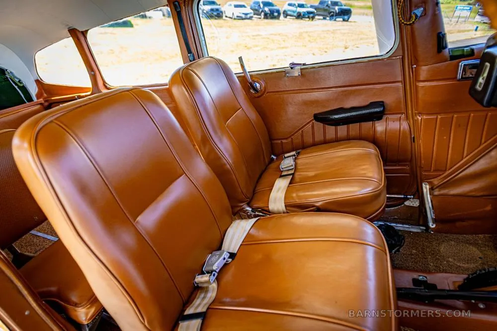 Cabin interior of a 1974 Cessna A185F SKYWAGON.