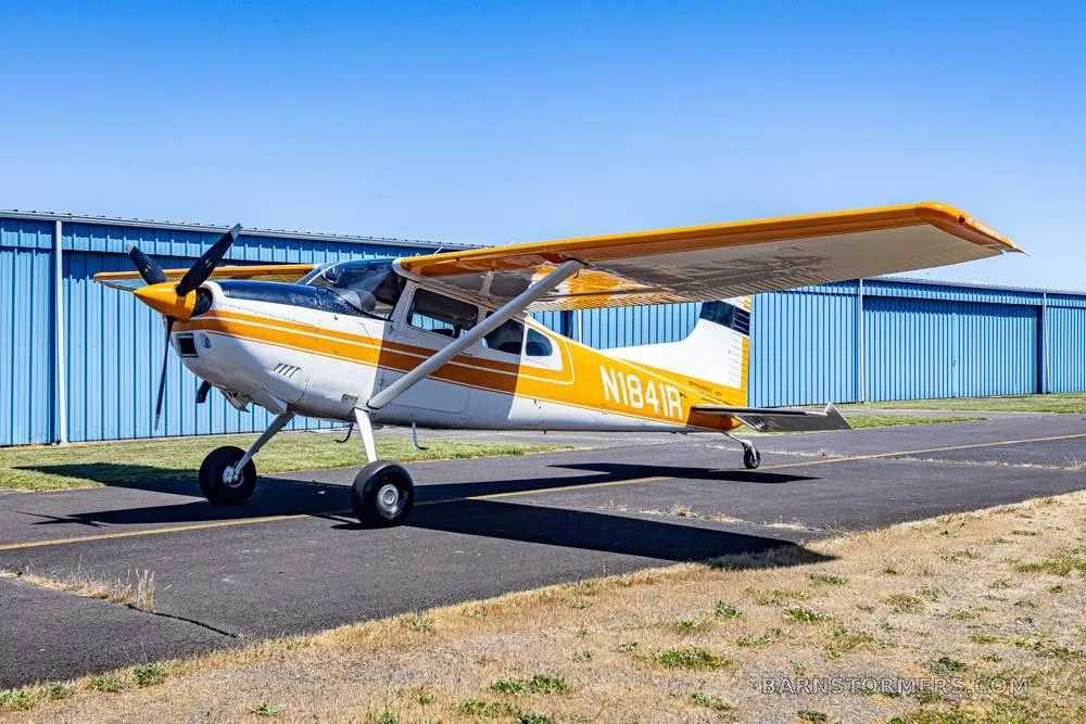 Exterior view of a 1974 Cessna A185F SKYWAGON.