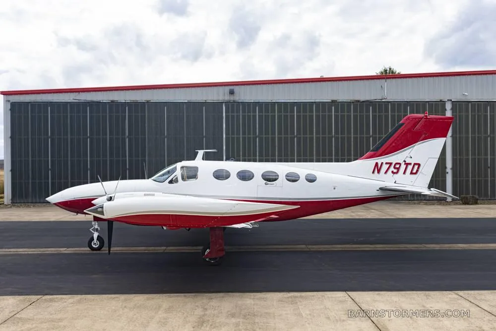 Exterior view of a 1972 Cessna 421B.