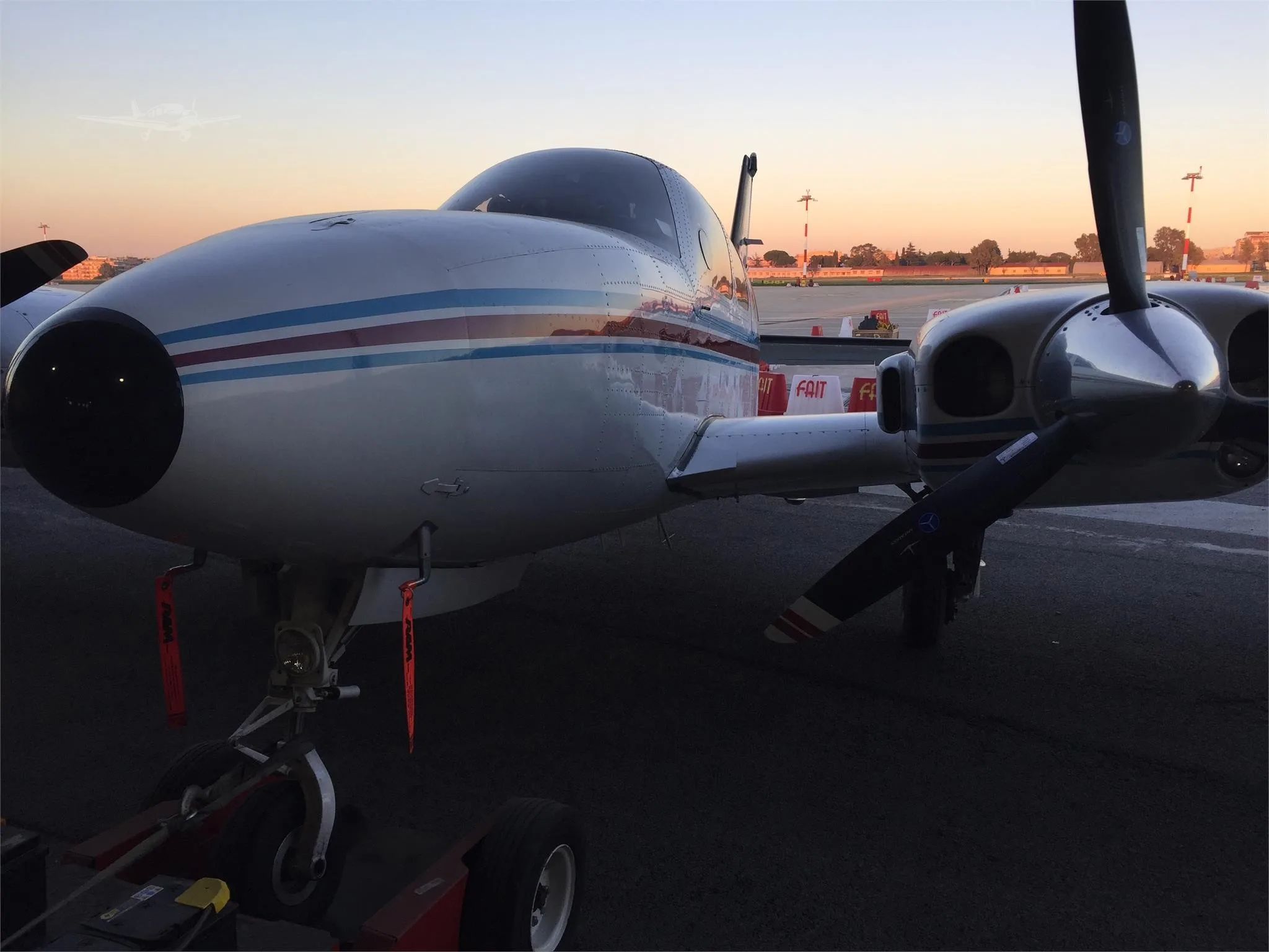 Exterior view of a 1978 BEECHCRAFT 58P BARON, I-GIPA.