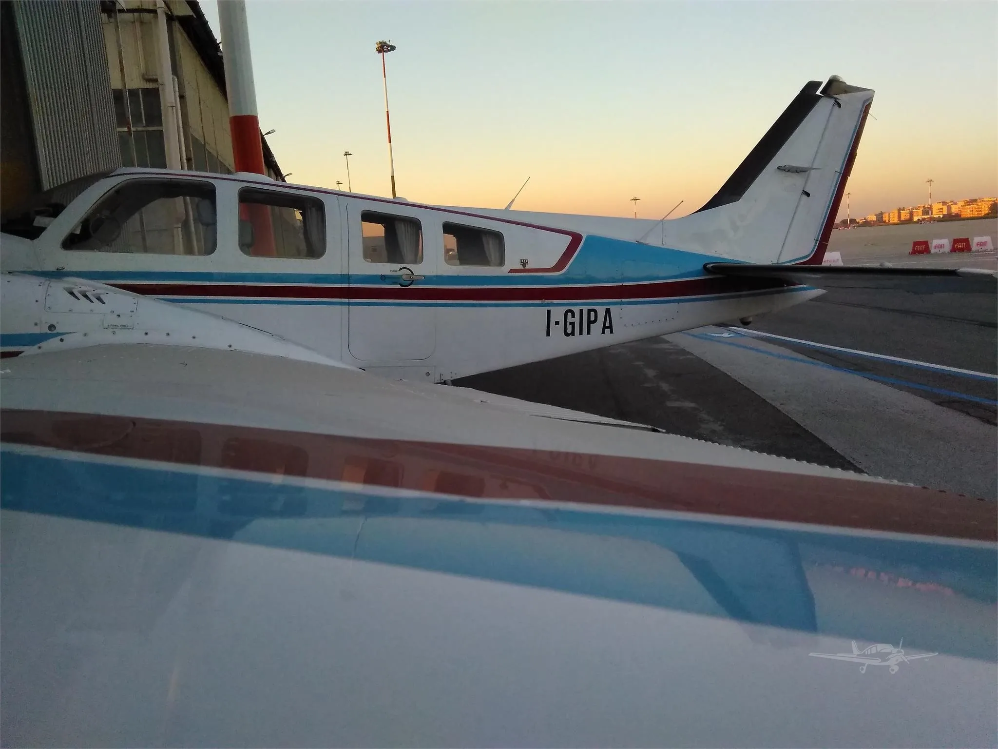 Exterior view of a 1978 BEECHCRAFT 58P BARON, I-GIPA.