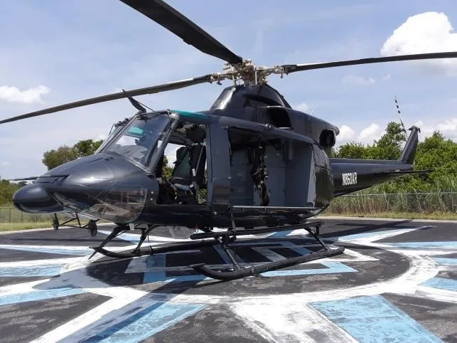 Exterior view of a 1990 BELL 412SP, N860AR.