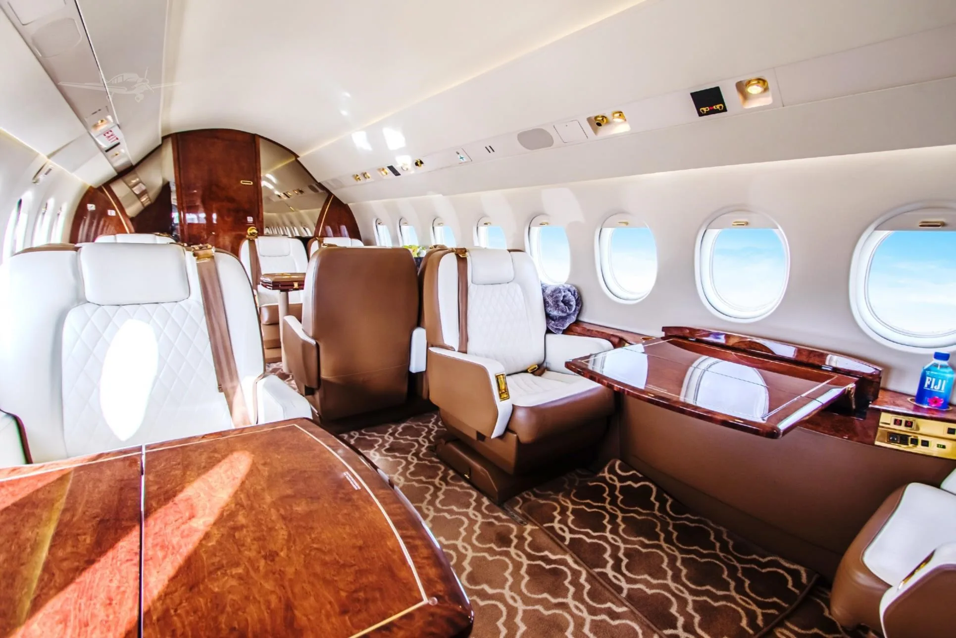 Cabin interior of a 2000 DASSAULT FALCON 2000.