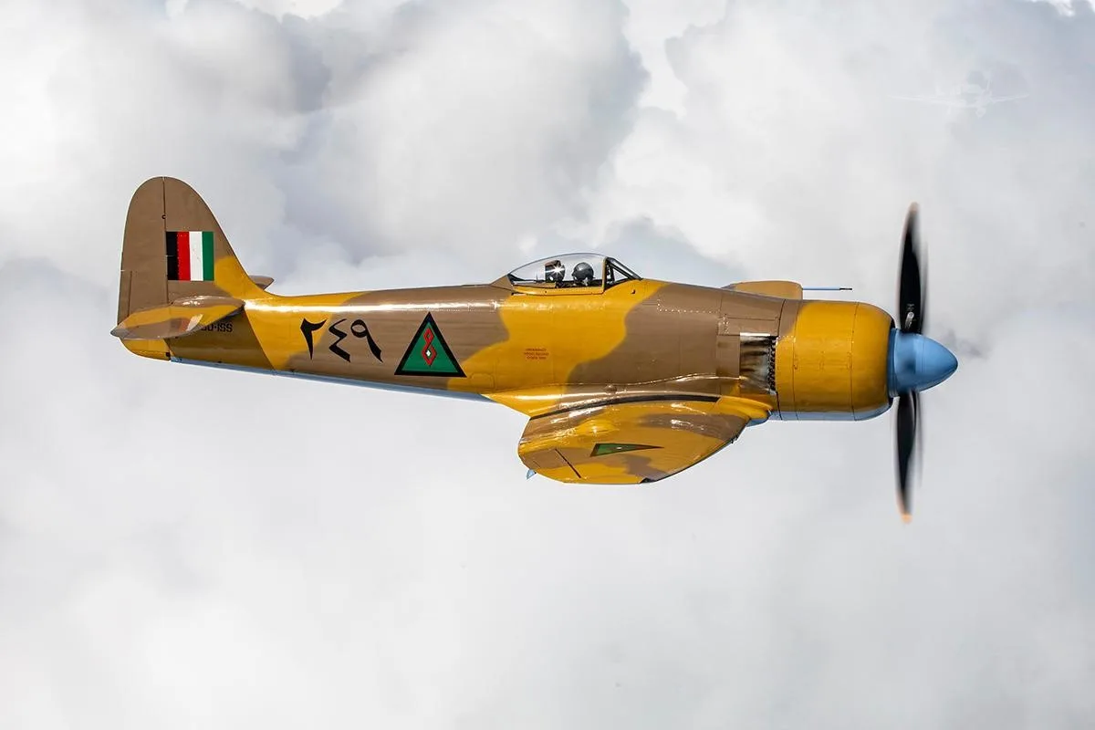 Marketing image of a 1947 HAWKER SEA FURY MK X.