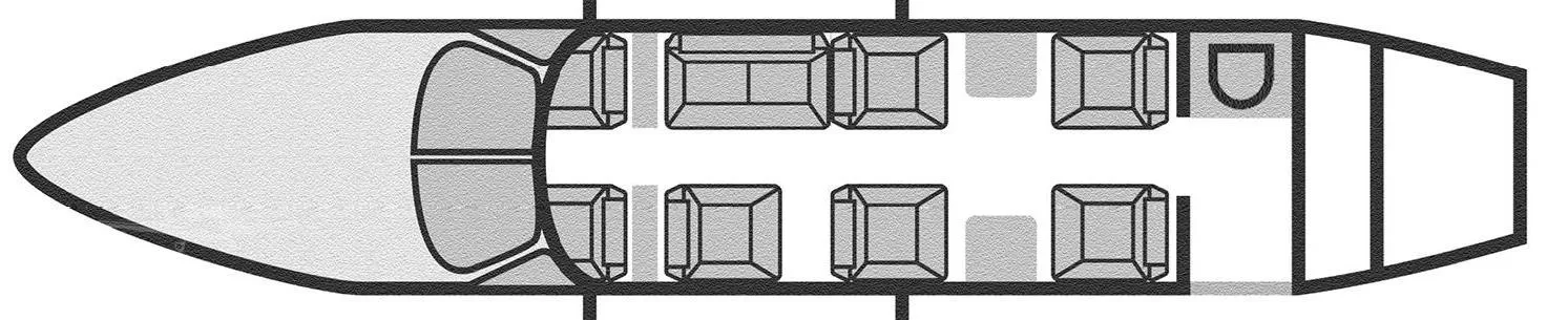 Specification or layout diagram for a 1979 BEECHCRAFT KING AIR 200.