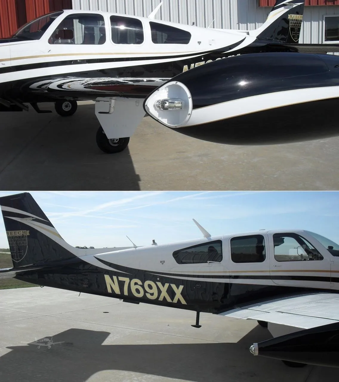 Exterior view of a 1980 BEECHCRAFT F33A BONANZA, N769XX.