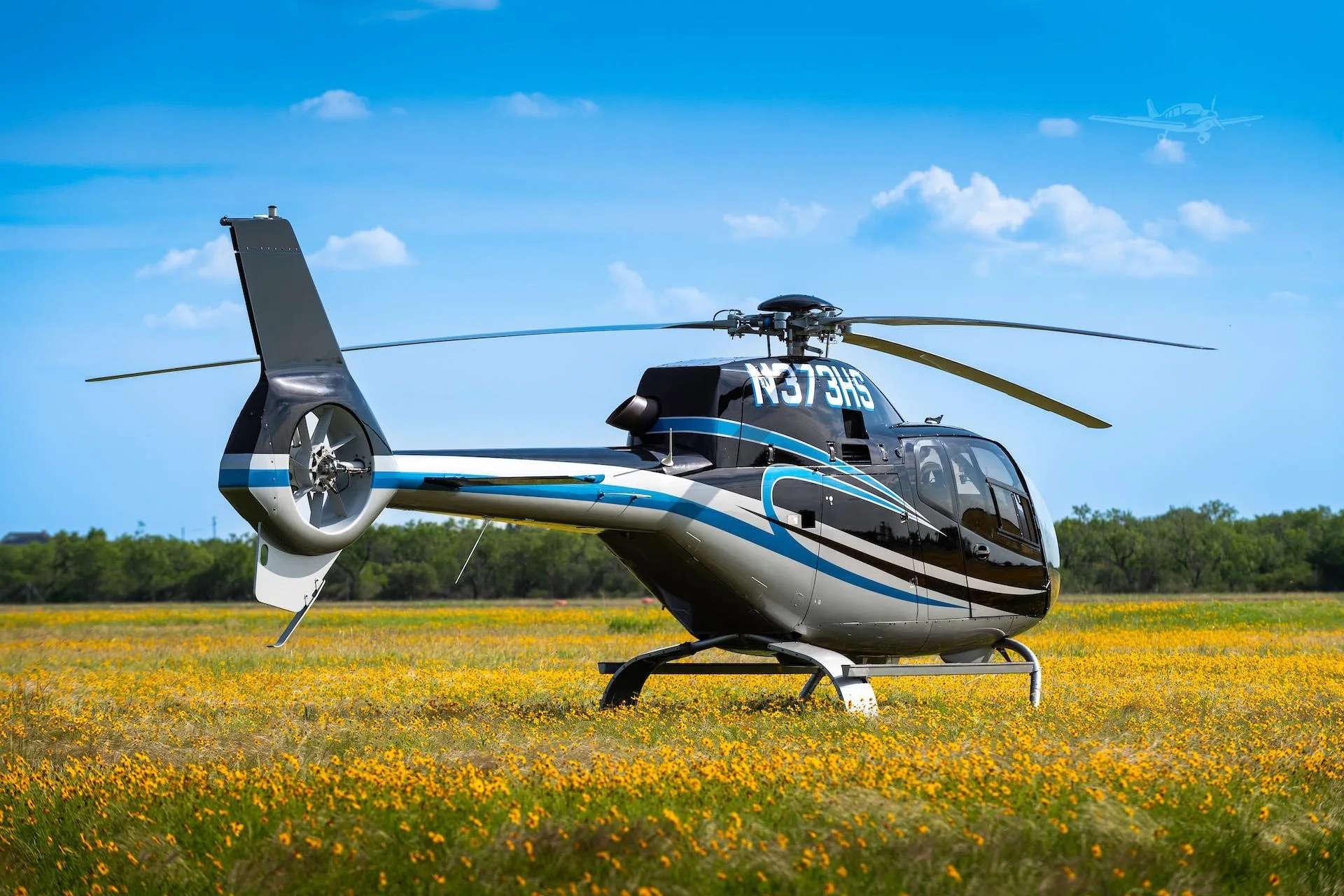 Exterior view of a 2007 EUROCOPTER EC120B, N373HS.