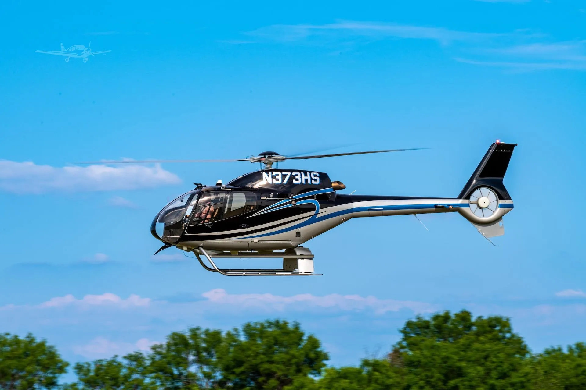 Exterior view of a 2007 EUROCOPTER EC120B, N373HS.