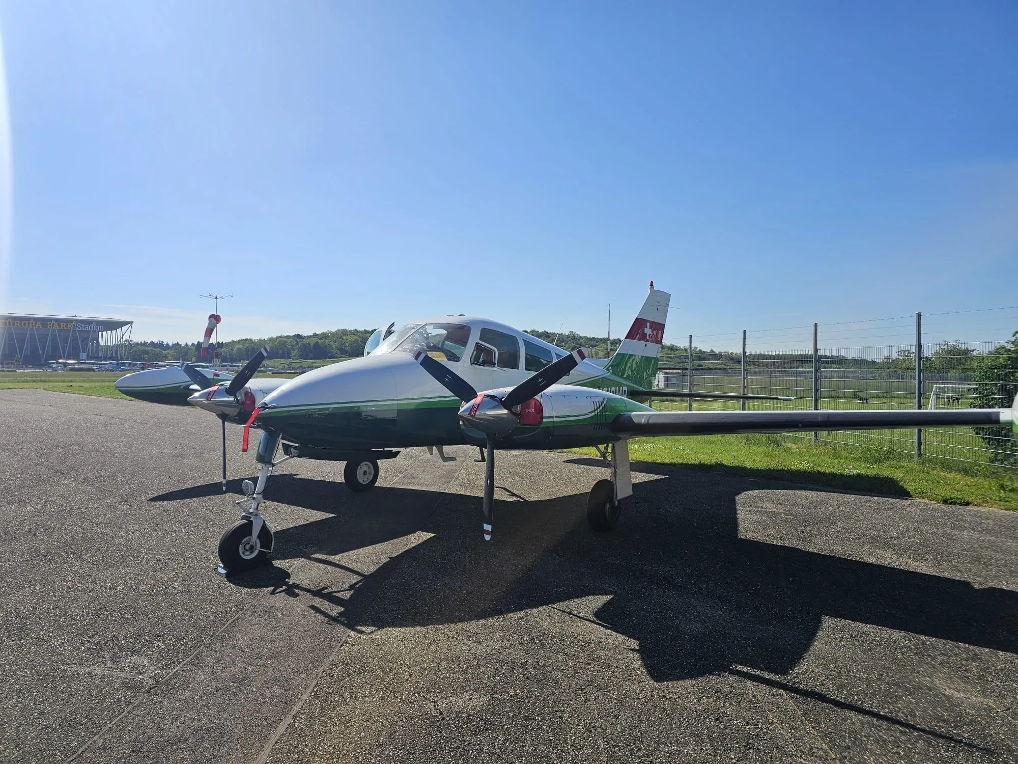Exterior view of a 1961 CESSNA 310F, N310MB.