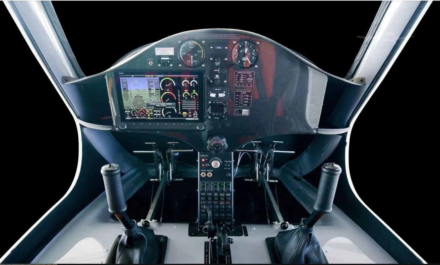 Cockpit and instrument panel of a 2026 PIPISTREL SINUS.