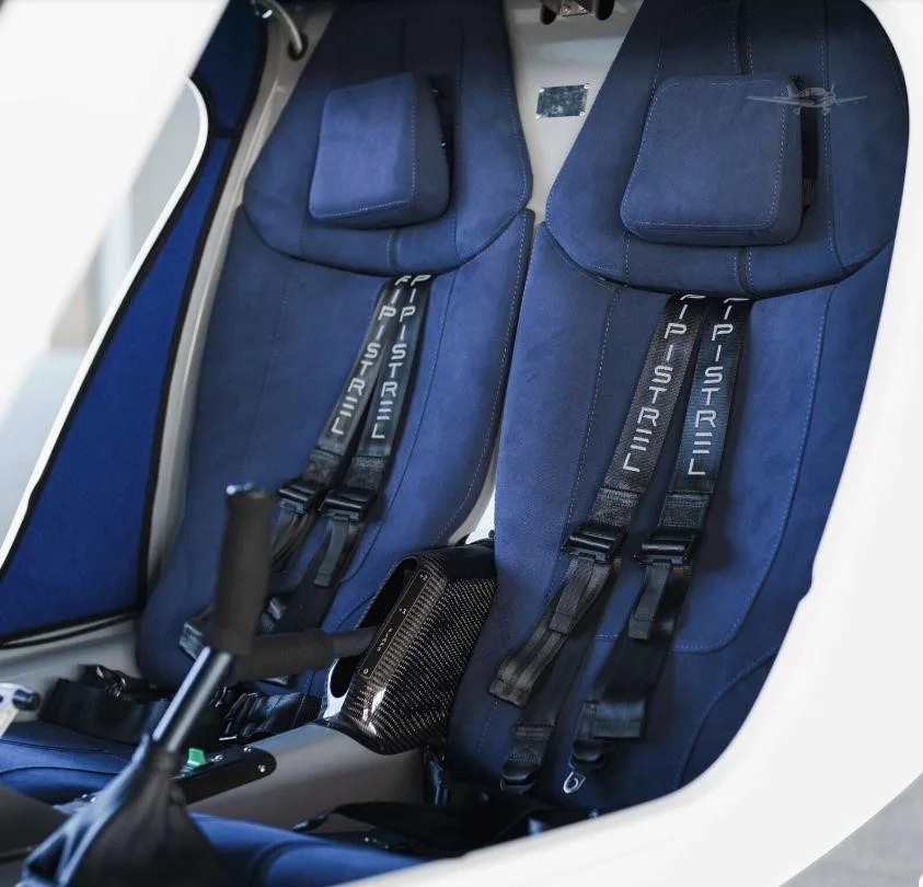 Cabin interior of a 2026 PIPISTREL VELIS ELECTRO.
