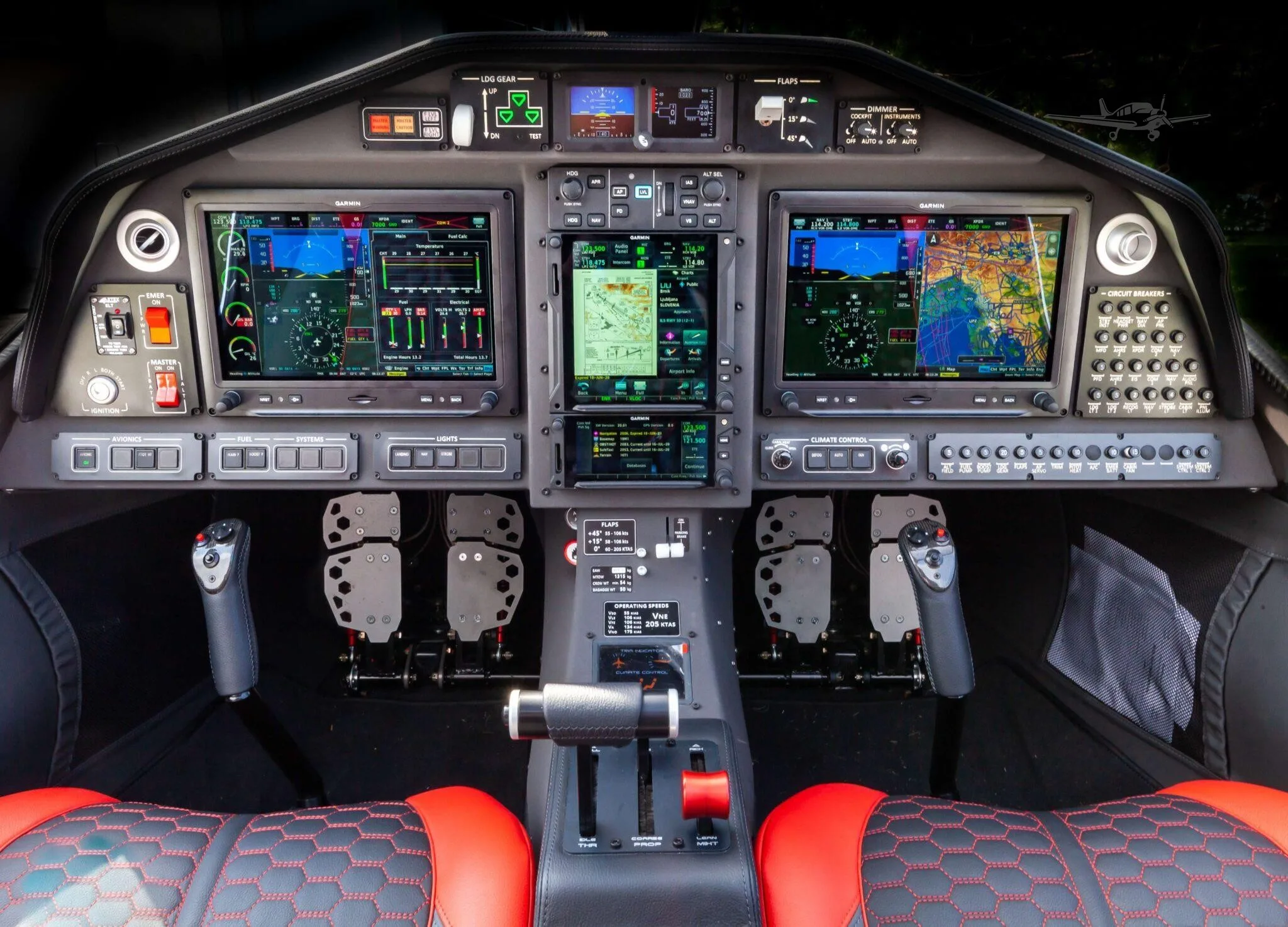 Cockpit and instrument panel of a 2026 PIPISTREL PANTHERA.