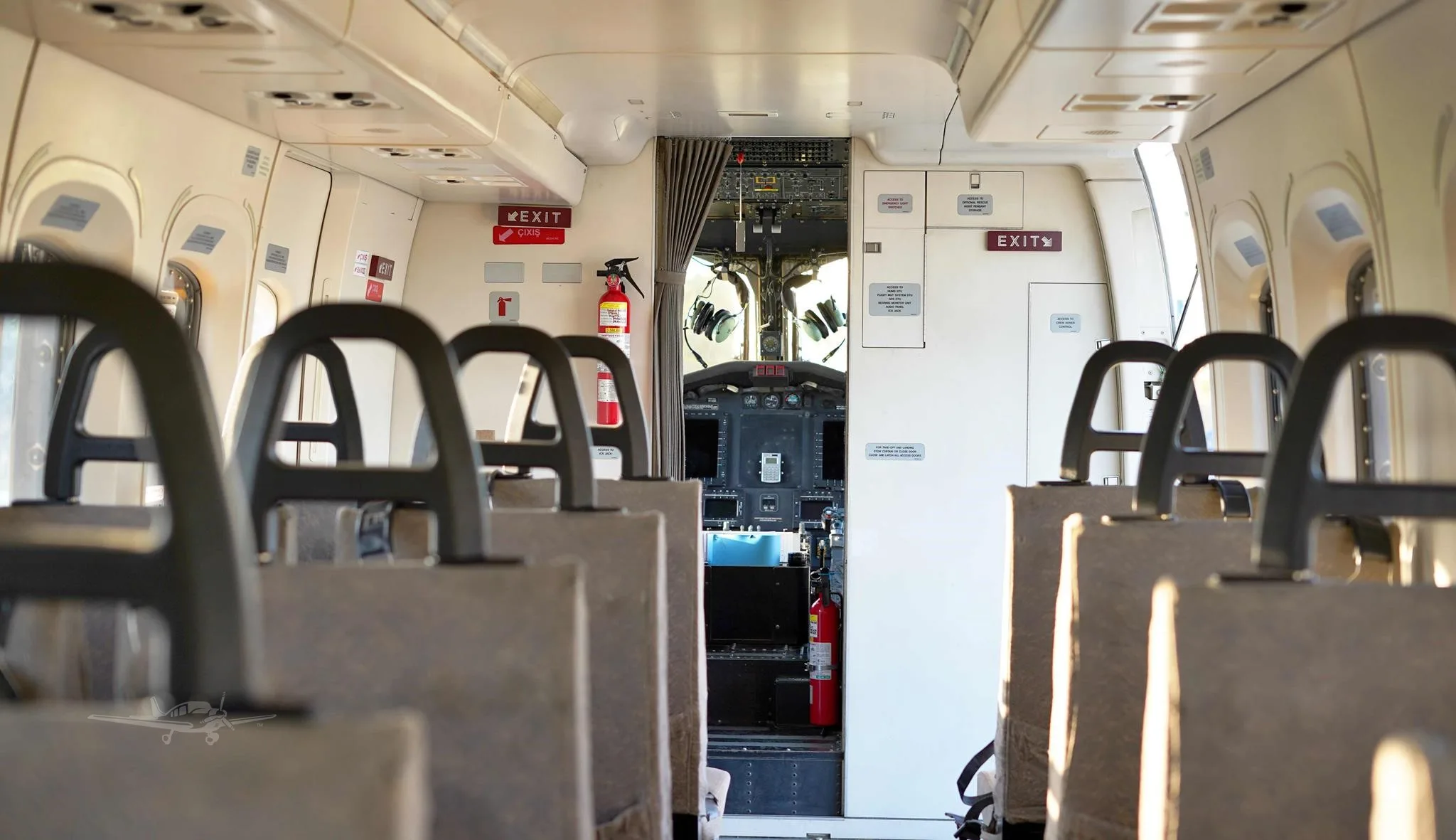 Cabin interior of a 2009 SIKORSKY S-92.