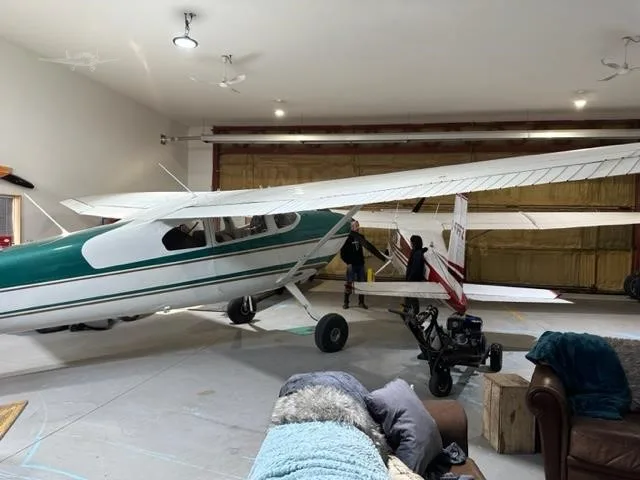Exterior view of a 1955 CESSNA 180, C-FICR.