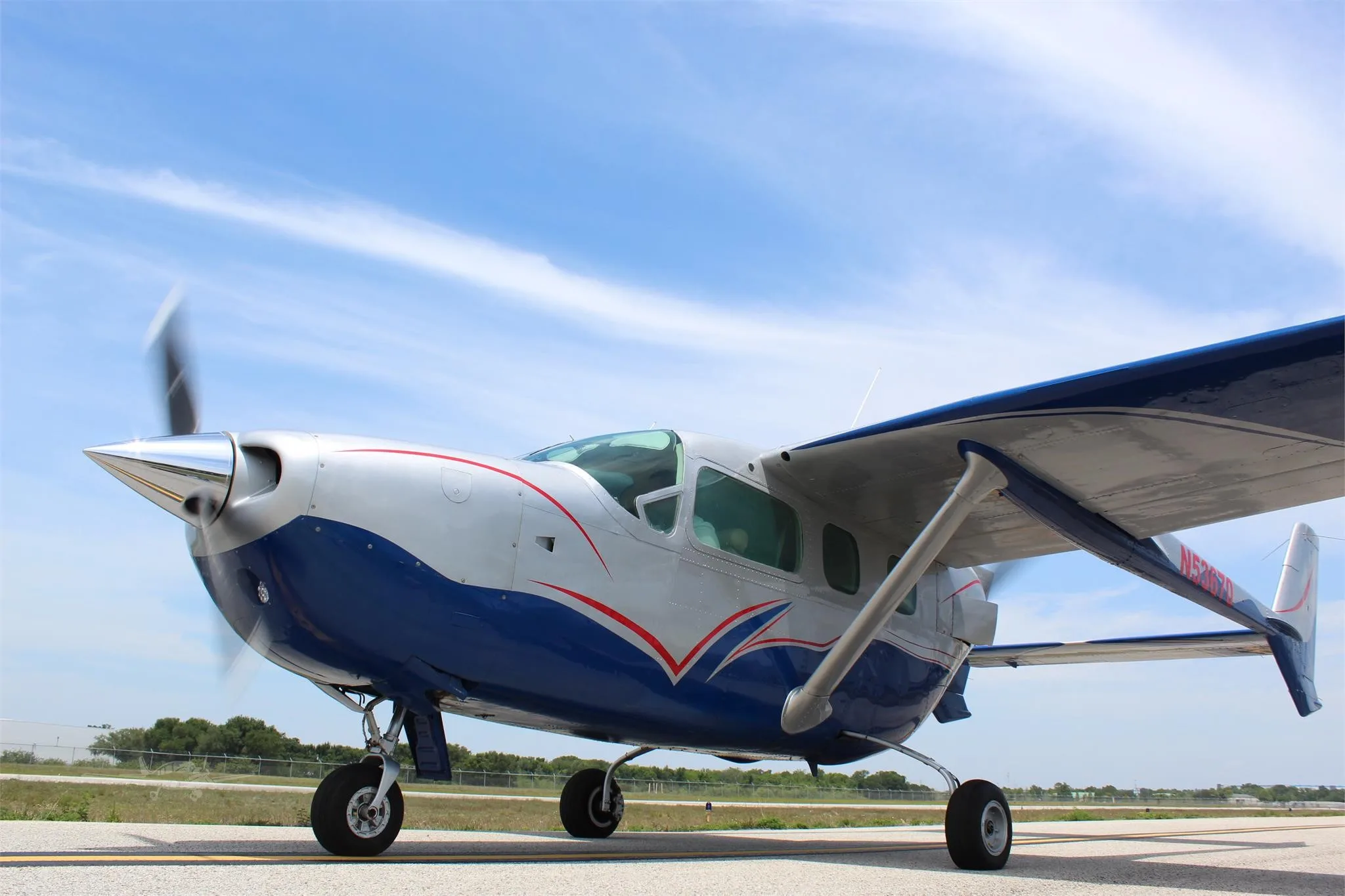 Exterior view of a 1976 CESSNA 337G, N53670.