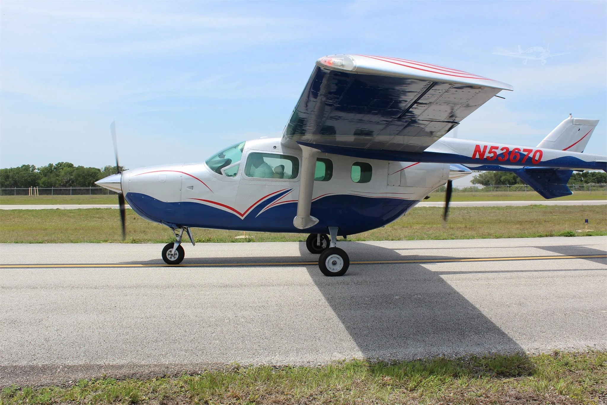 Exterior view of a 1976 CESSNA 337G, N53670.