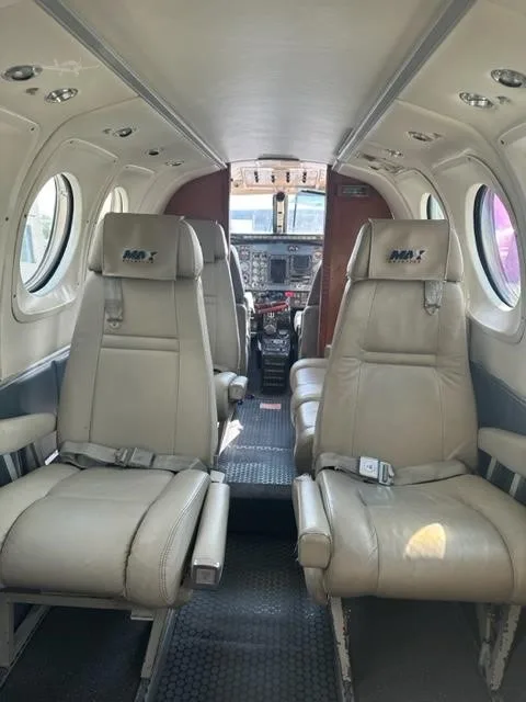 Cabin interior of a 1976 BEECHCRAFT KING AIR B100.