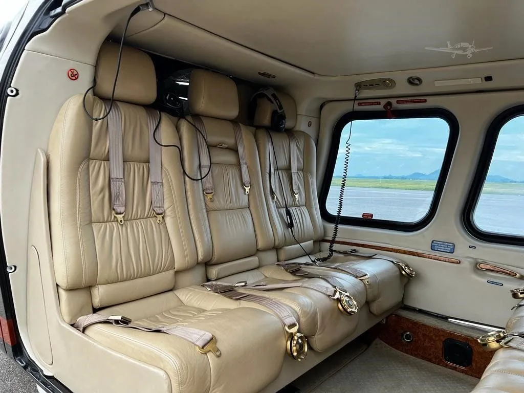 Cabin interior of a 2005 AGUSTA A109S GRAND.