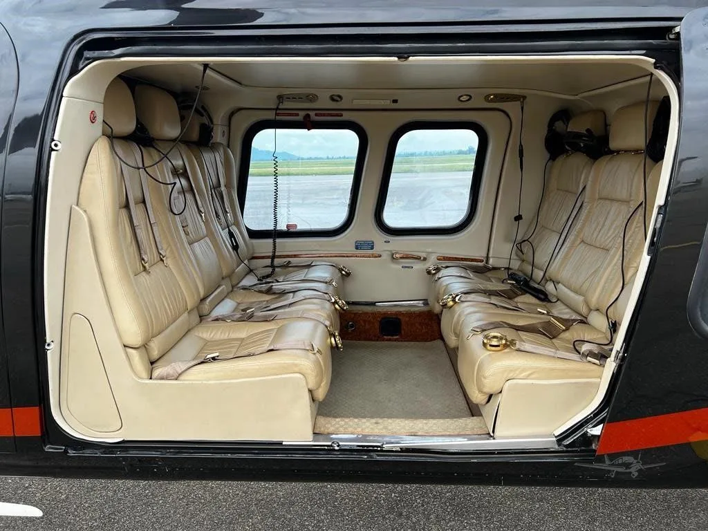 Cabin interior of a 2005 AGUSTA A109S GRAND.
