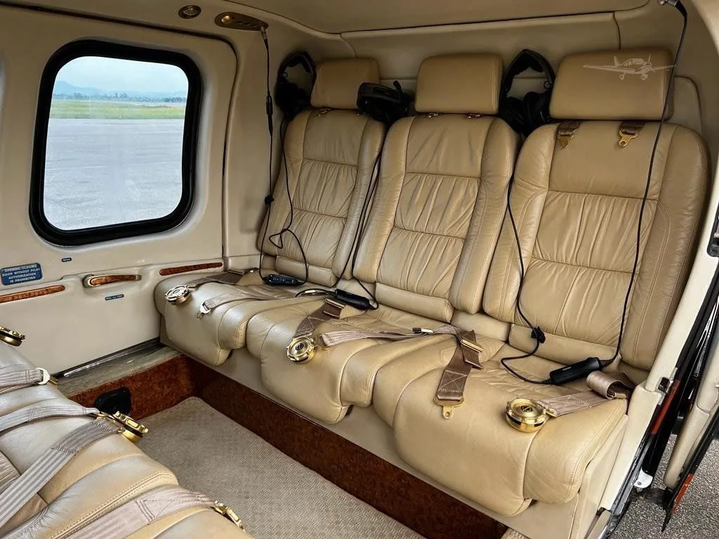 Cabin interior of a 2005 AGUSTA A109S GRAND.