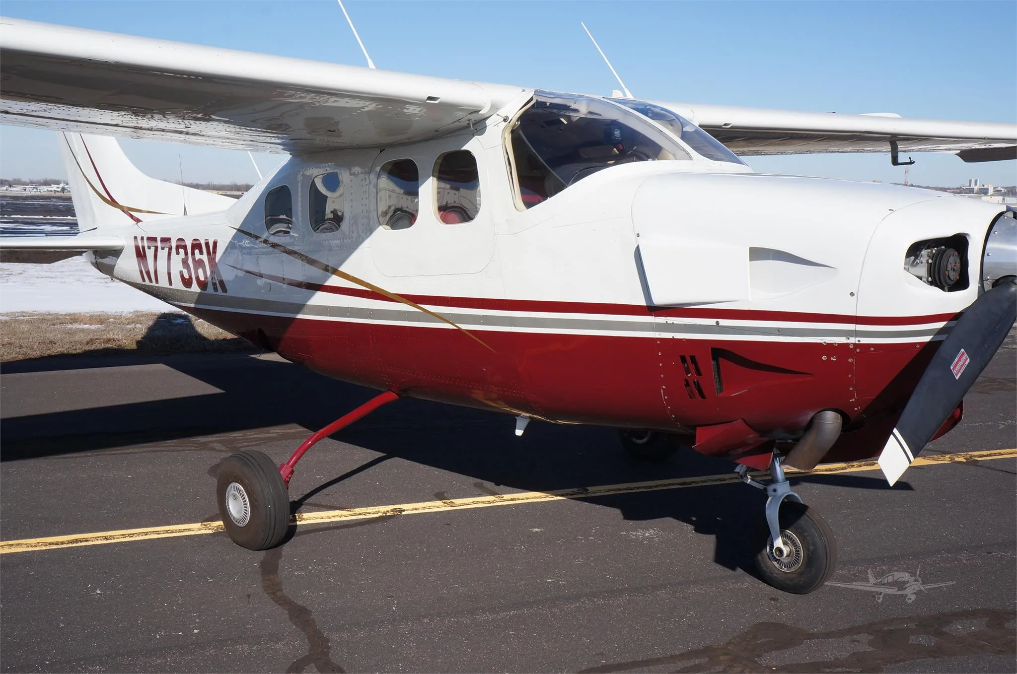 Exterior view of a 1980 CESSNA P210N, N7736K.