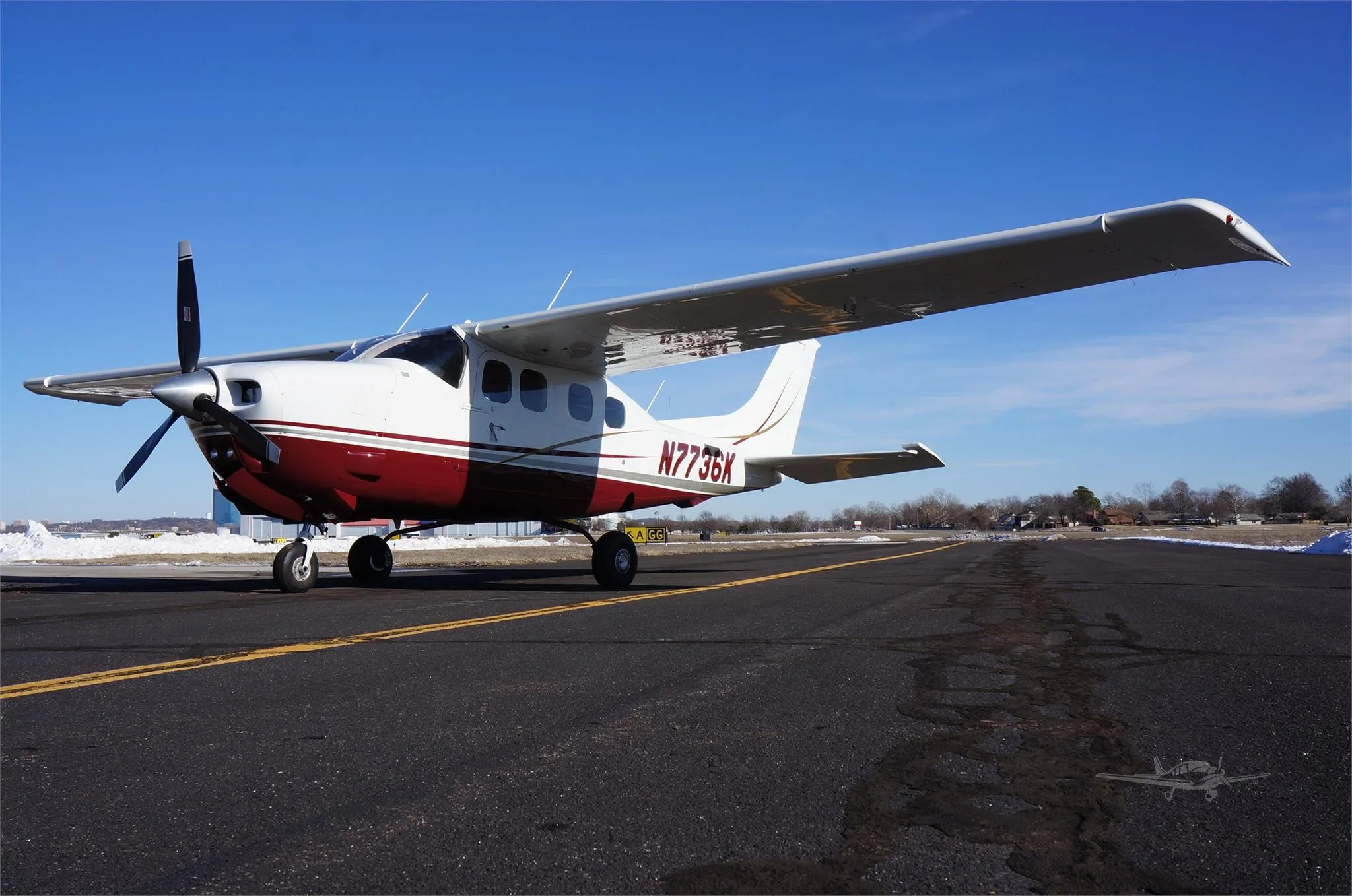 Exterior view of a 1980 CESSNA P210N, N7736K.