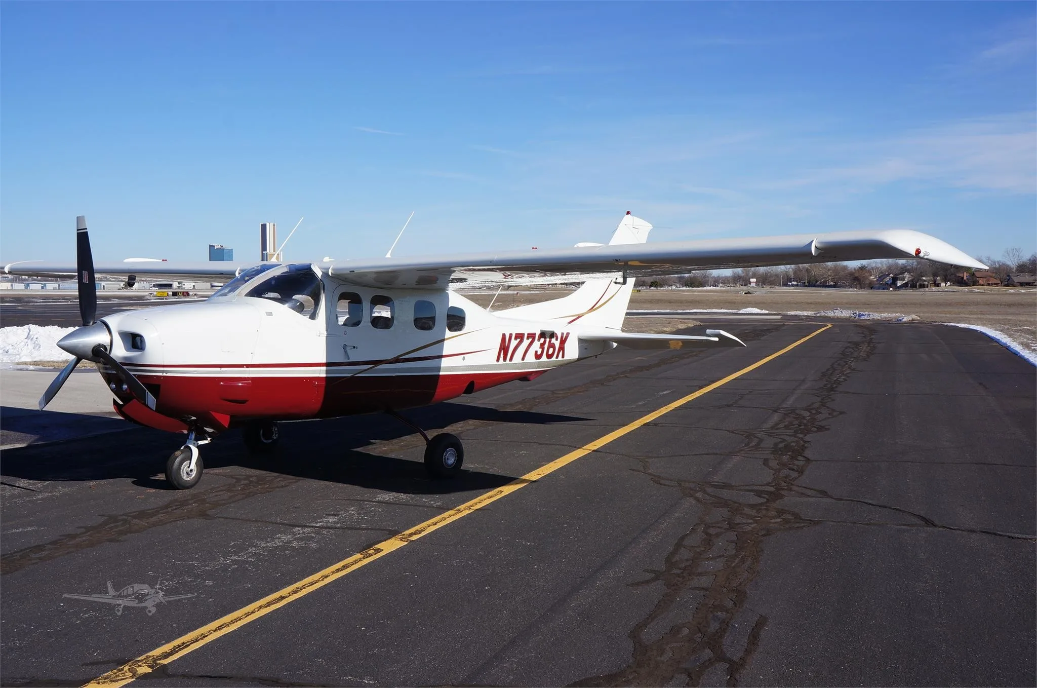 Exterior view of a 1980 CESSNA P210N, N7736K.