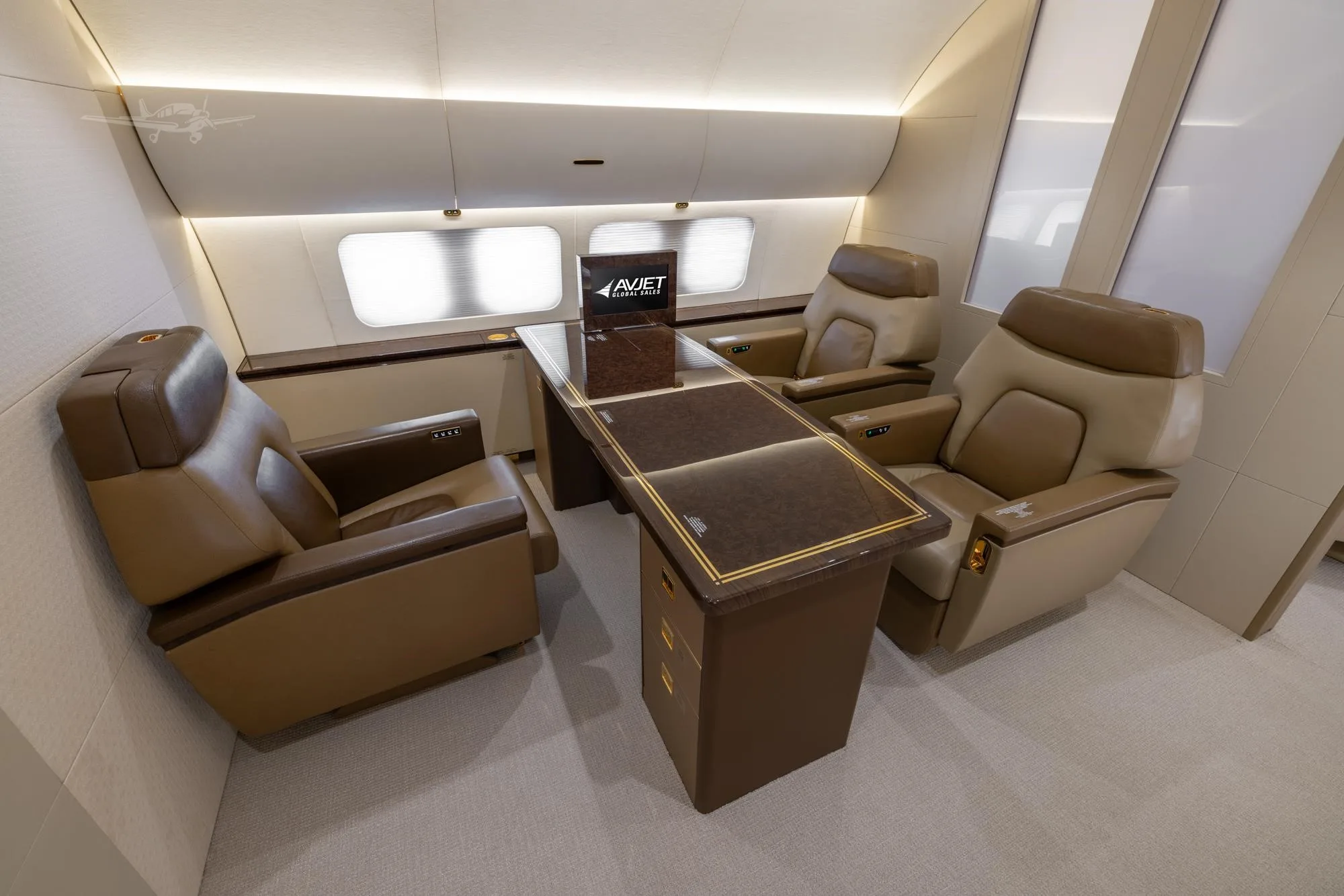 Cabin interior of a 2018 BOEING BBJ2.