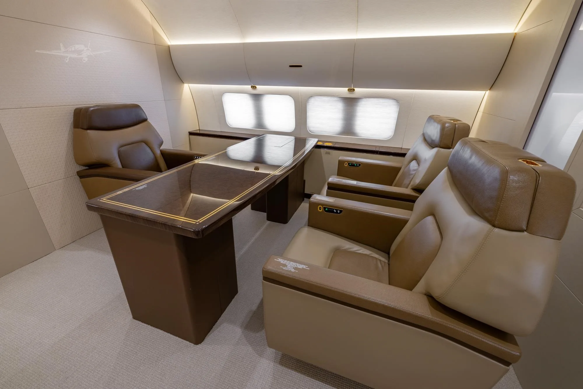 Cabin interior of a 2018 BOEING BBJ2.