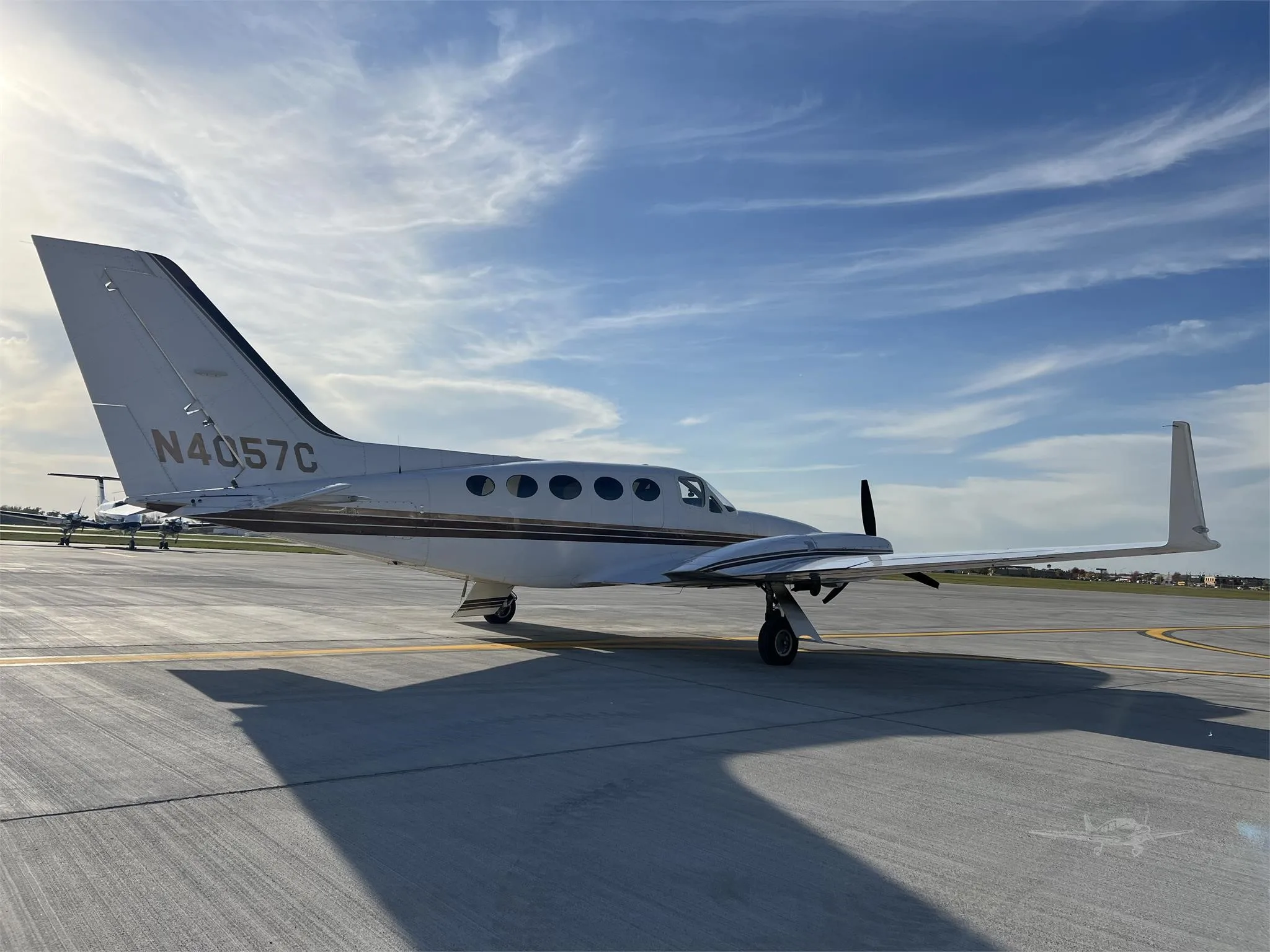 Exterior view of a 1982 CESSNA 414A, N4057C.