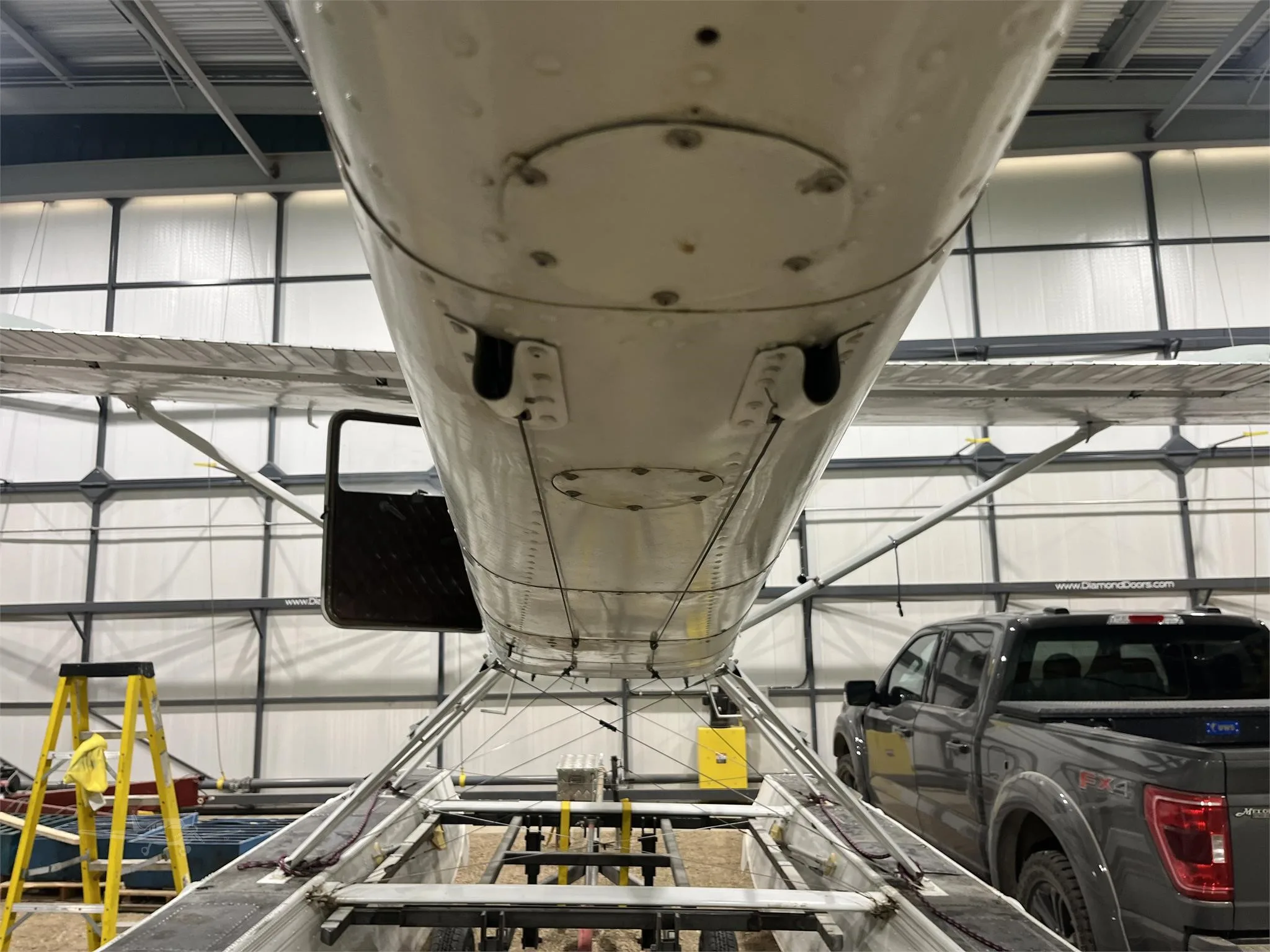 Engine detail of a 1961 CESSNA 185 FLOATPLANE.