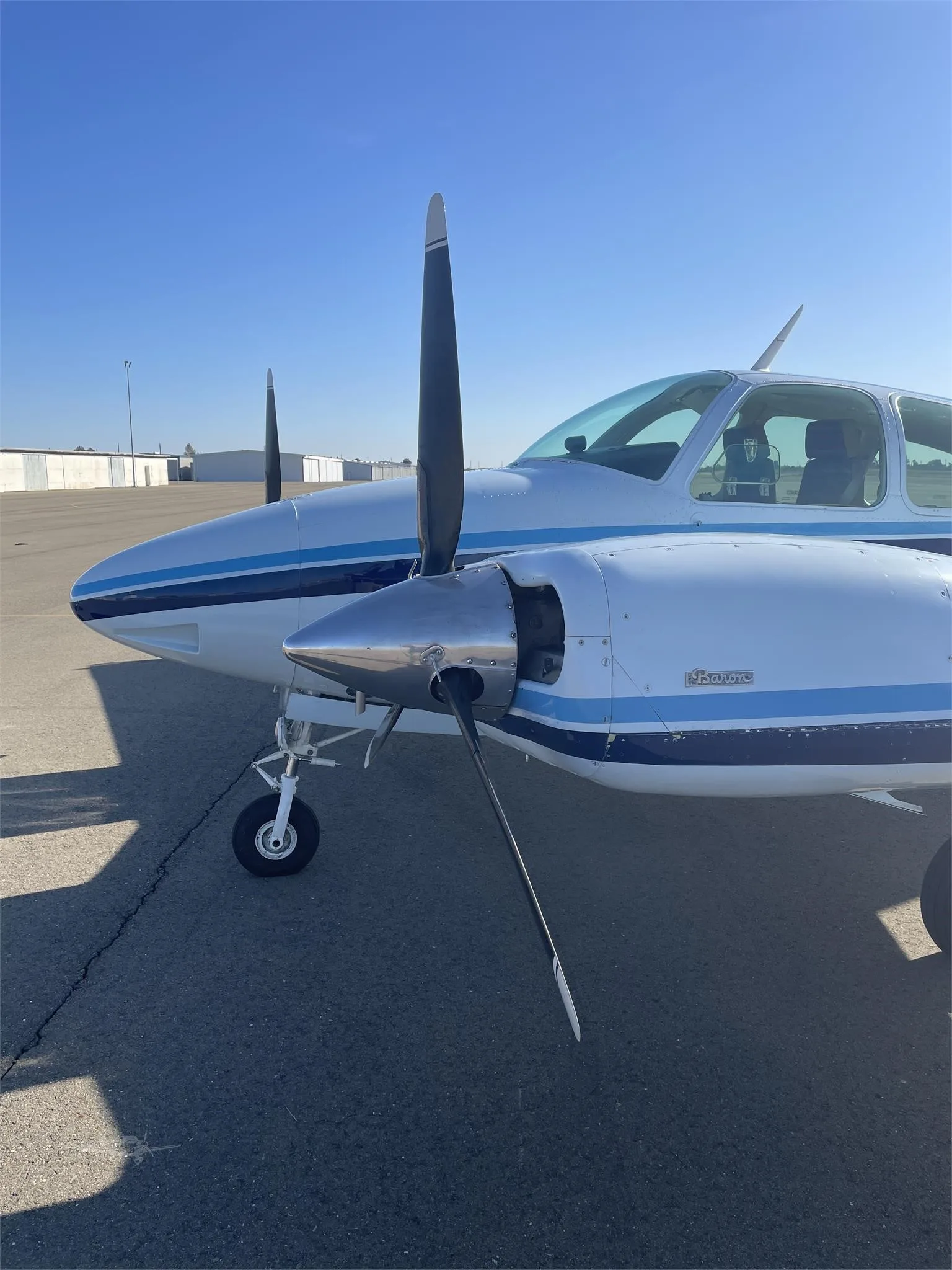 Exterior view of a 1978 BEECHCRAFT B55 BARON, N236JE.
