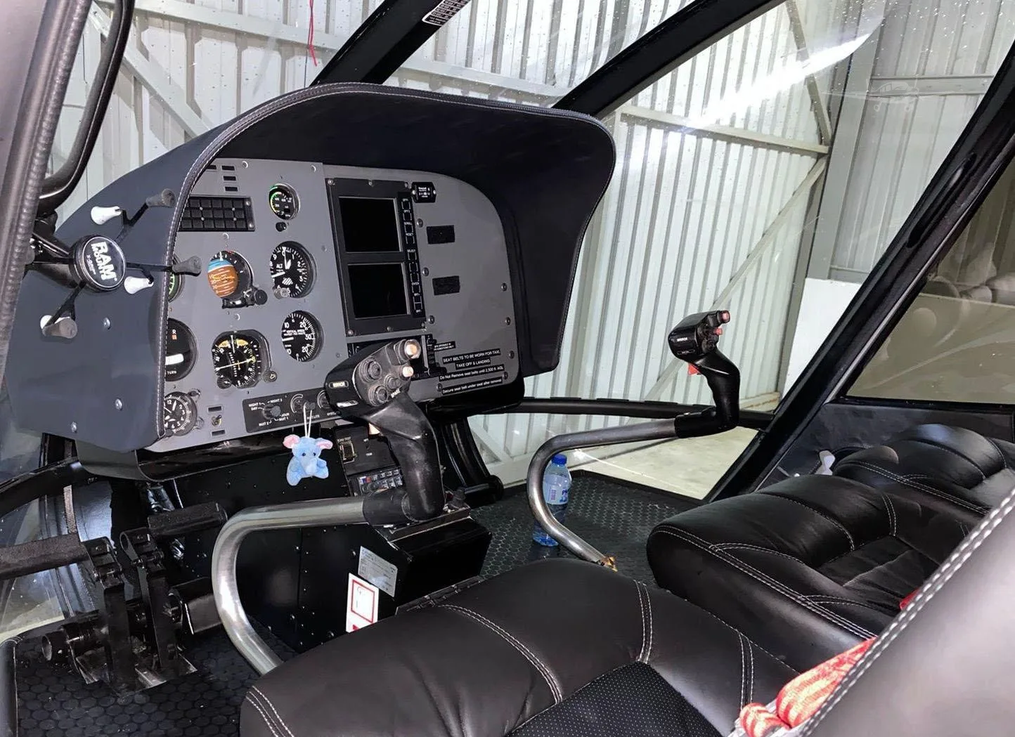 Cockpit and instrument panel of a 2006 EUROCOPTER EC130B4.