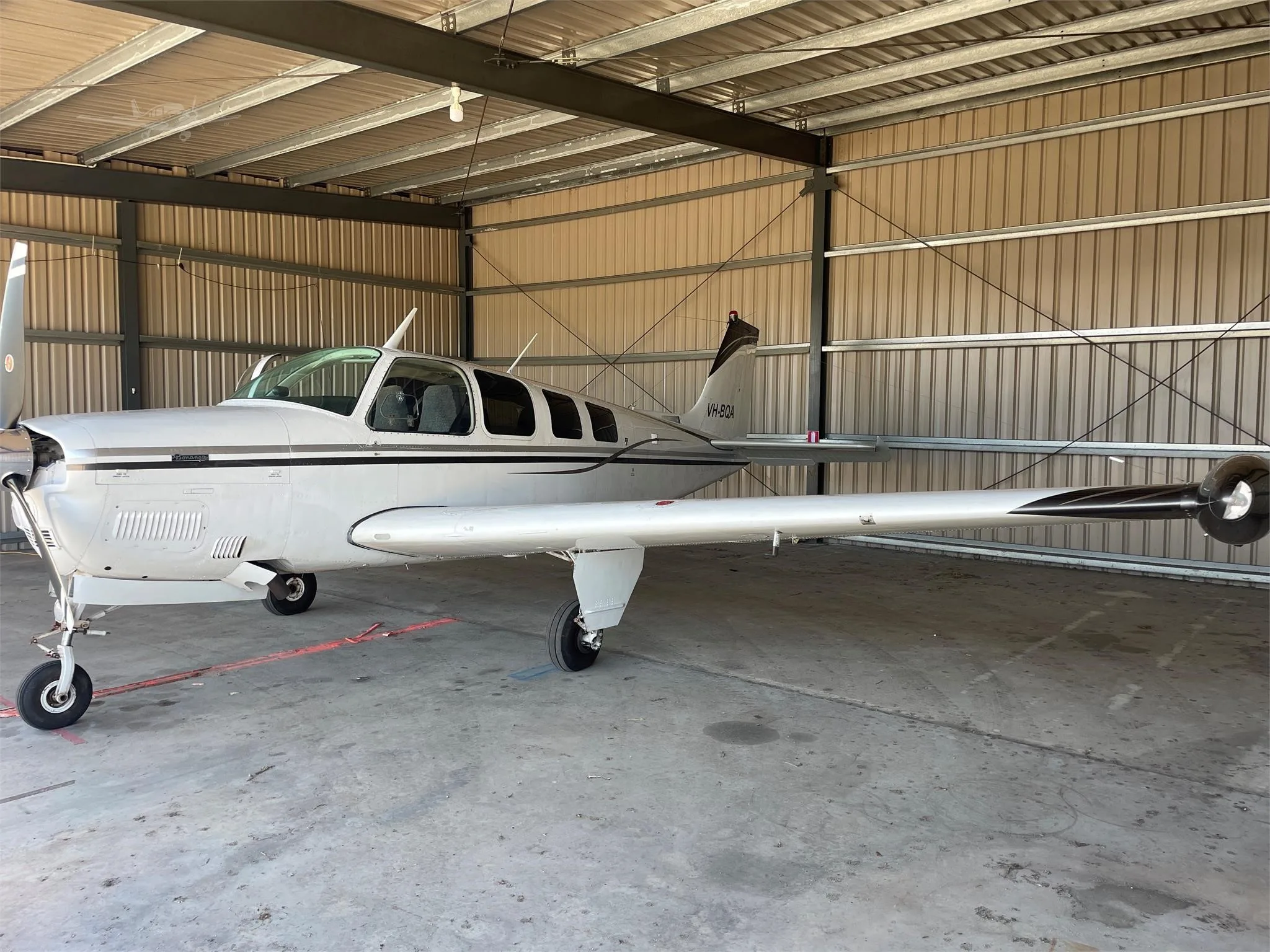 Exterior view of a 1978 BEECHCRAFT A36 BONANZA, VH-BQA.