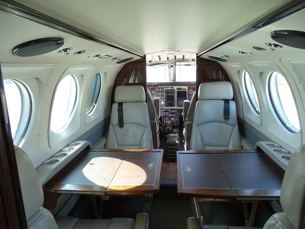 Cabin interior of a 1980 BEECHCRAFT KING AIR C90.