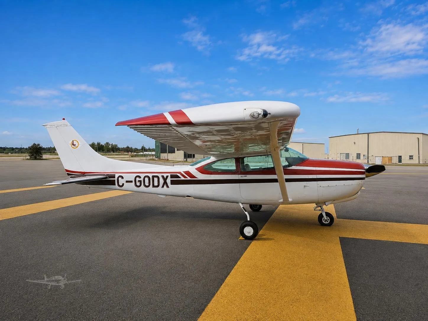 Exterior view of a 1979 CESSNA TURBO R182RG SKYLANE, C-GODX.