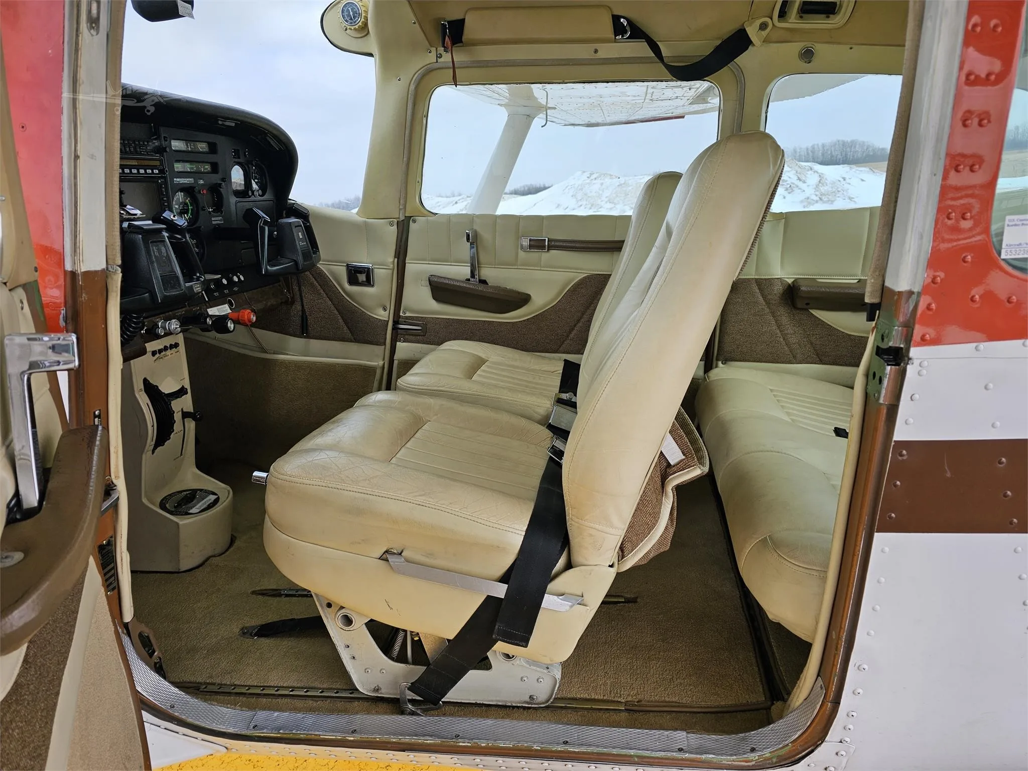 Cabin interior of a 1979 CESSNA TURBO R182RG SKYLANE.