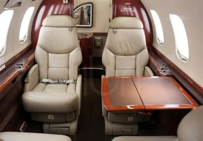 Cabin interior of a 2001 LEARJET 45.