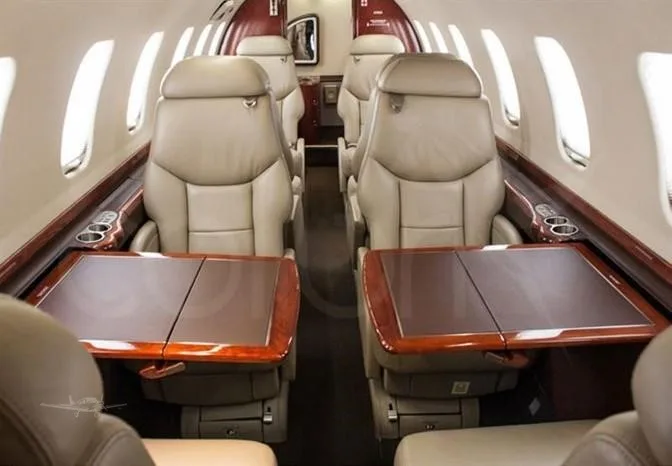 Cabin interior of a 2001 LEARJET 45.