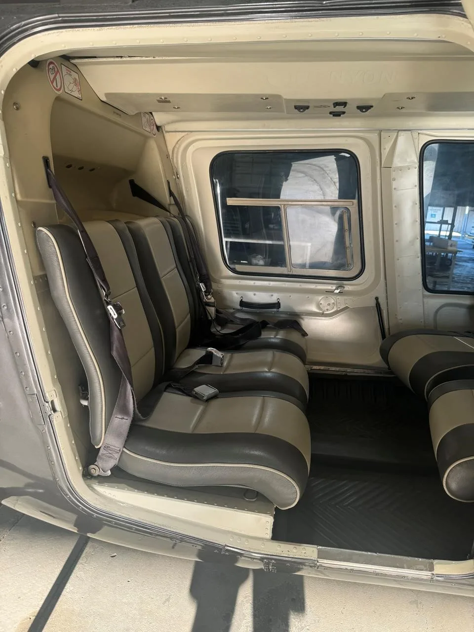 Cabin interior of a 1990 BELL 206L-3.