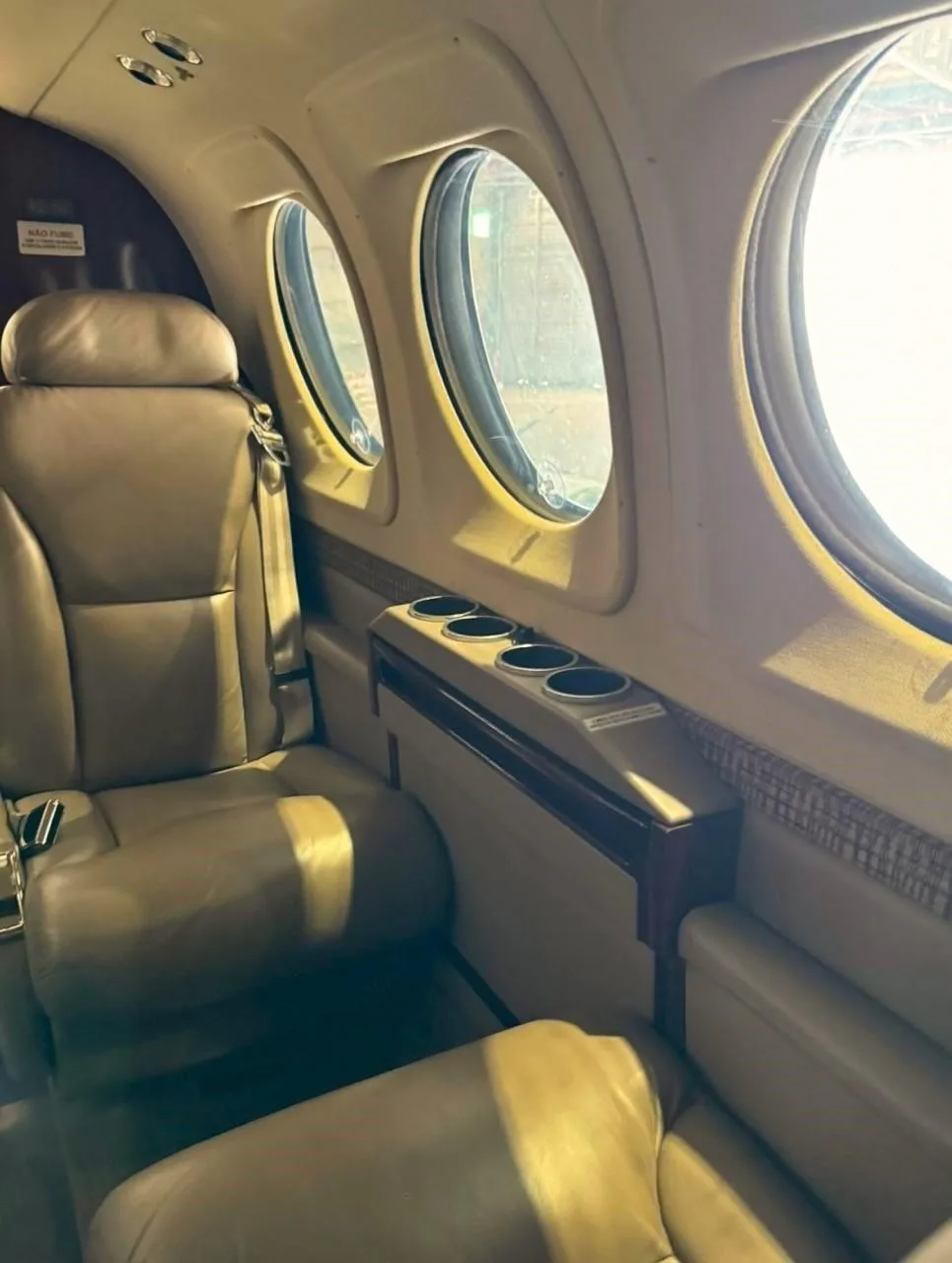 Cabin interior of a 2006 BEECHCRAFT KING AIR C90GT.