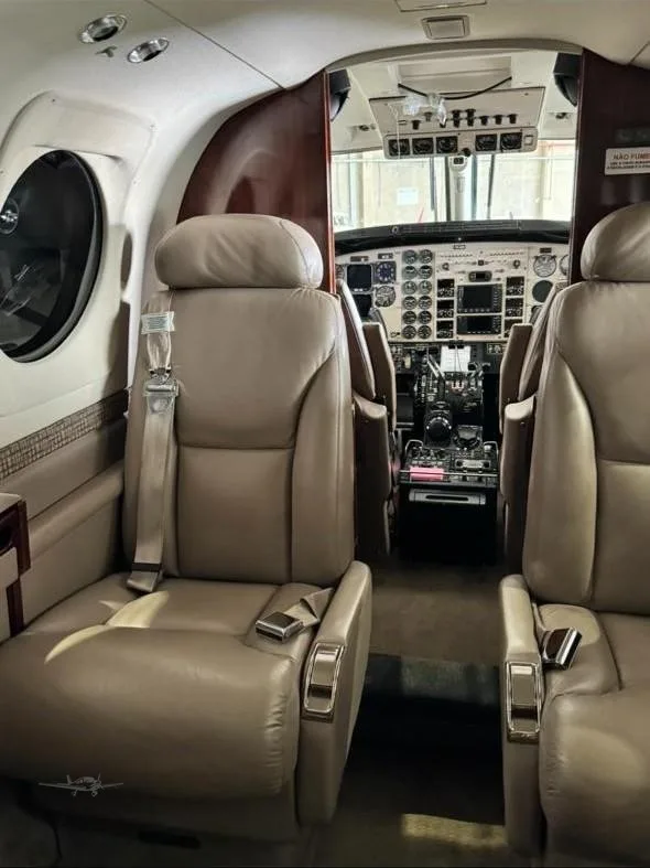 Cabin interior of a 2006 BEECHCRAFT KING AIR C90GT.