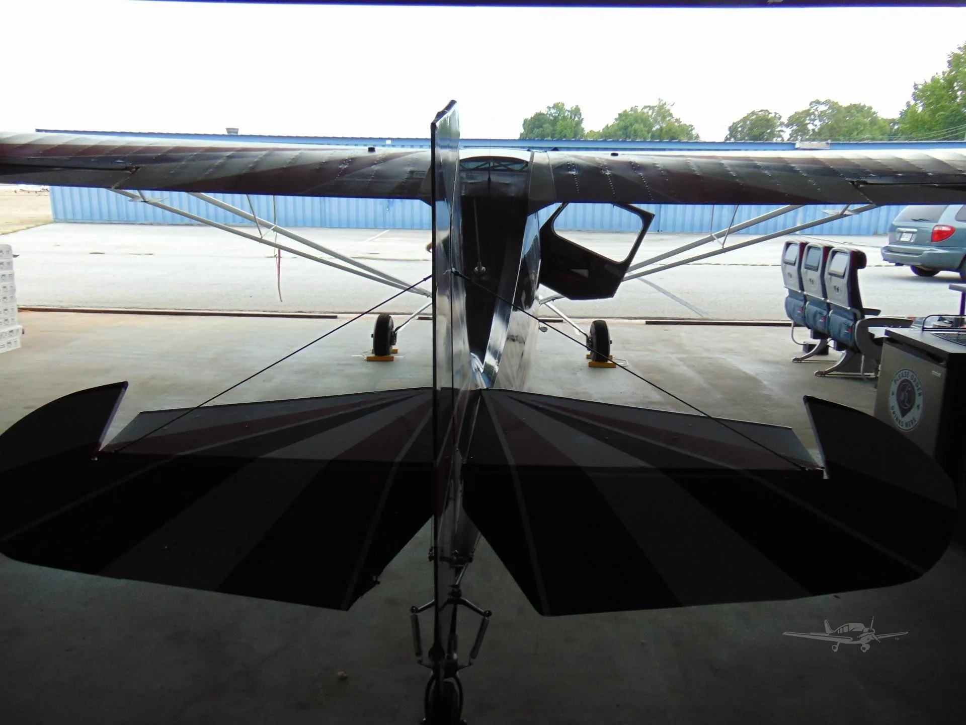 Exterior view of a 1973 AMERICAN CHAMPION 8-KCAB DECATHLON, N8505.