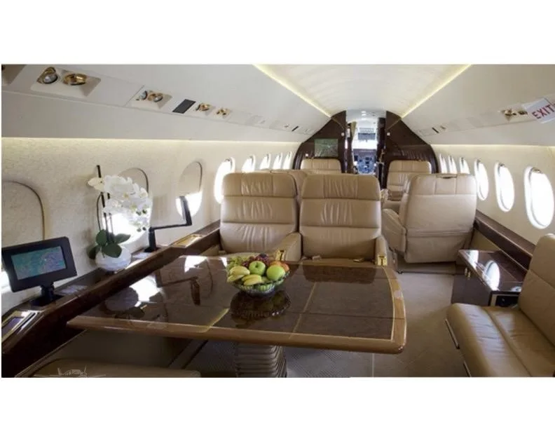 Cabin interior of a 2003 DASSAULT FALCON 2000EX.