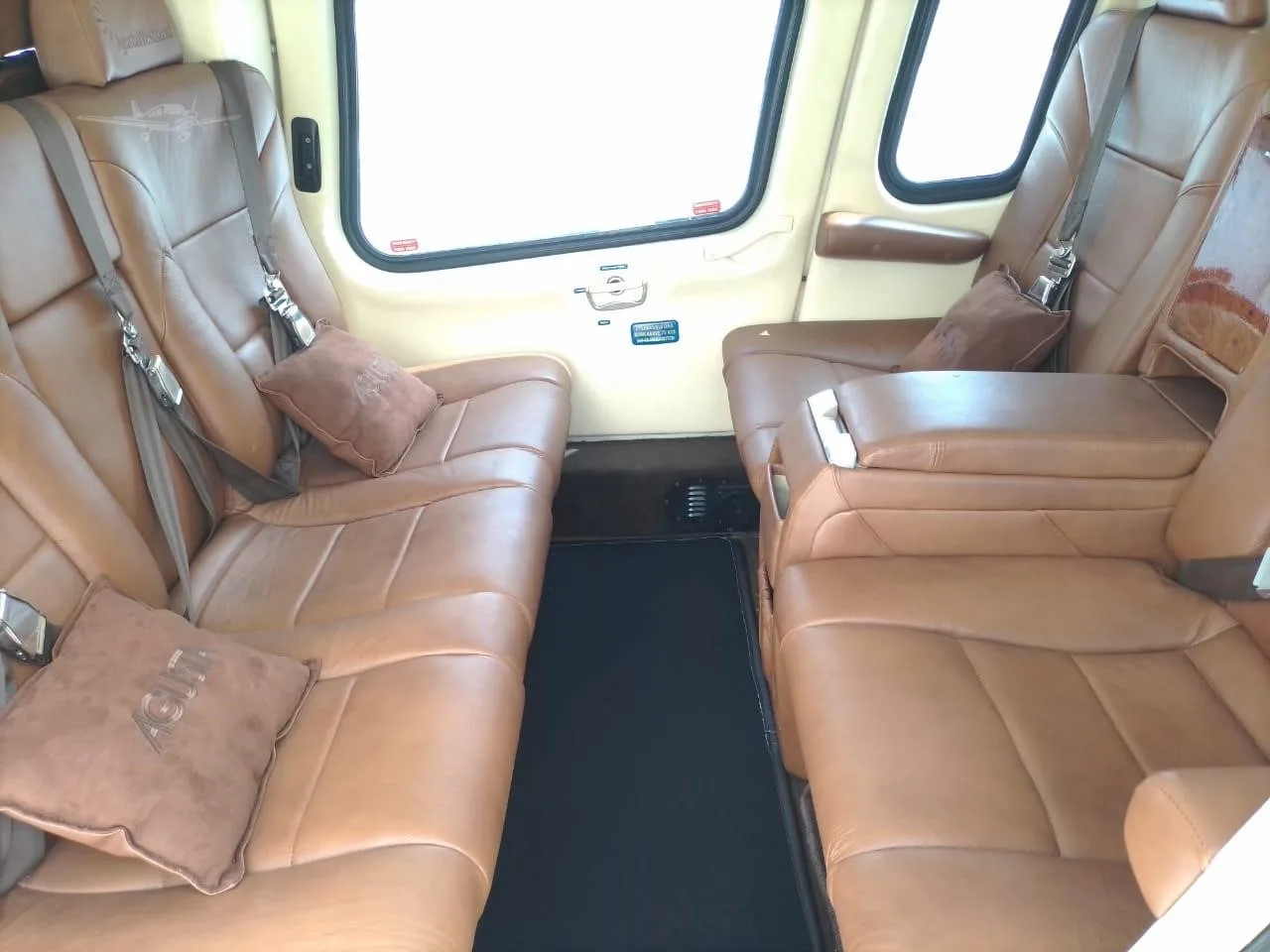 Cabin interior of a 2004 AGUSTA A109E POWER.