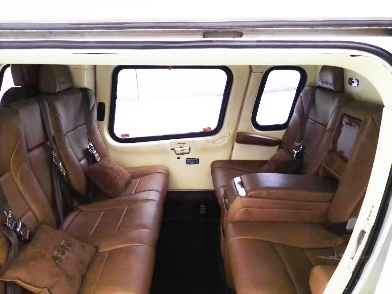 Cabin interior of a 2004 AGUSTA A109E POWER.